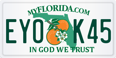 FL license plate EYOK45