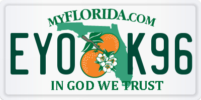 FL license plate EYOK96