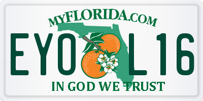 FL license plate EYOL16