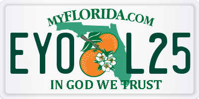 FL license plate EYOL25