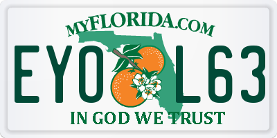 FL license plate EYOL63