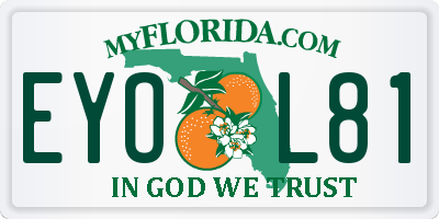 FL license plate EYOL81
