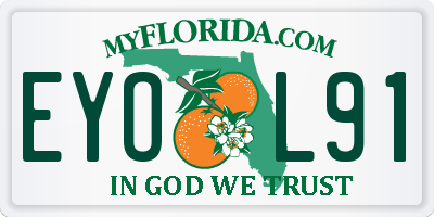 FL license plate EYOL91