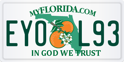 FL license plate EYOL93