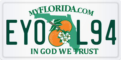 FL license plate EYOL94