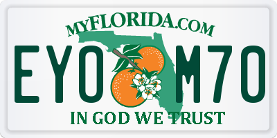 FL license plate EYOM70