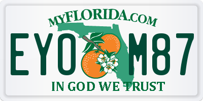 FL license plate EYOM87
