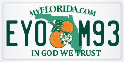 FL license plate EYOM93
