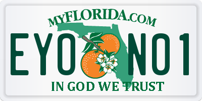 FL license plate EYON01