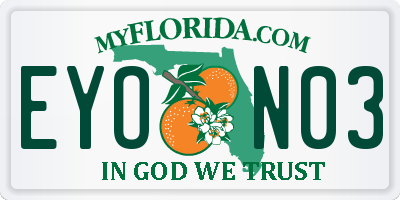 FL license plate EYON03