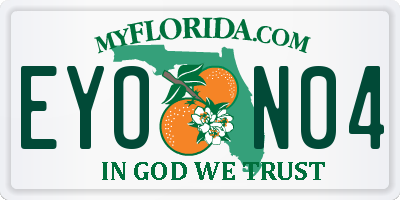 FL license plate EYON04