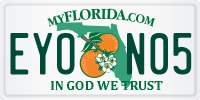 FL license plate EYON05