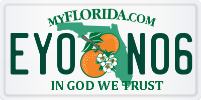 FL license plate EYON06