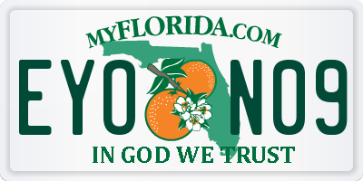 FL license plate EYON09