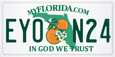 FL license plate EYON24