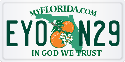 FL license plate EYON29