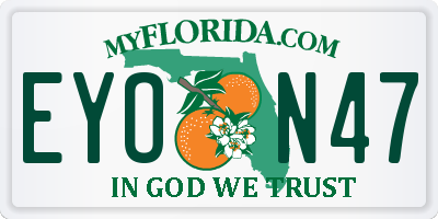 FL license plate EYON47