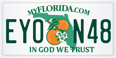 FL license plate EYON48