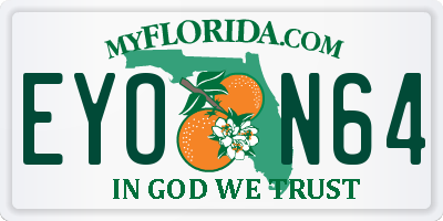FL license plate EYON64