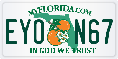 FL license plate EYON67