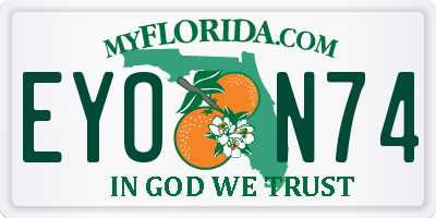 FL license plate EYON74