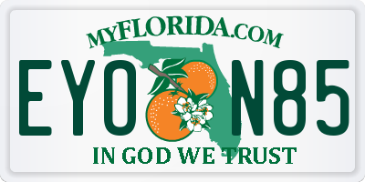 FL license plate EYON85