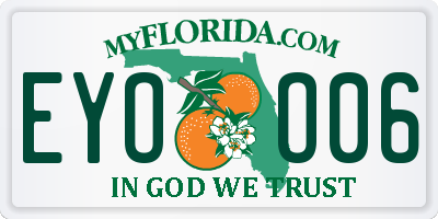 FL license plate EYOO06