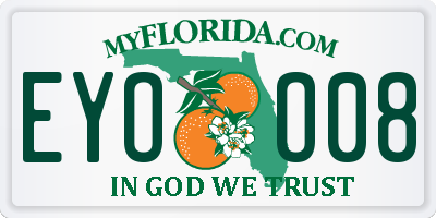 FL license plate EYOO08
