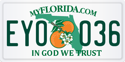 FL license plate EYOO36