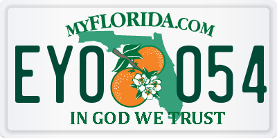 FL license plate EYOO54