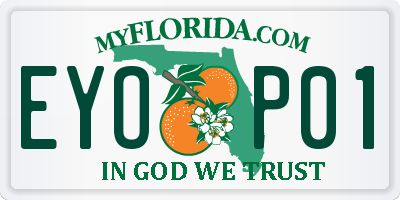 FL license plate EYOP01