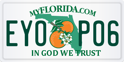 FL license plate EYOP06