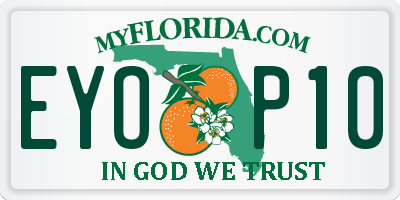 FL license plate EYOP10