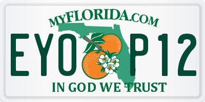 FL license plate EYOP12