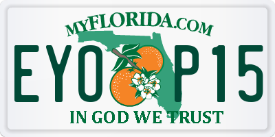 FL license plate EYOP15