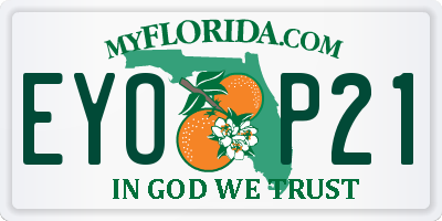 FL license plate EYOP21