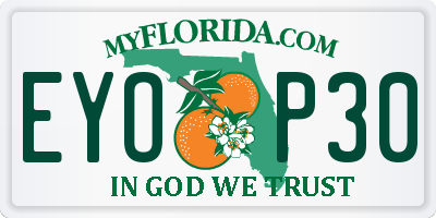 FL license plate EYOP30