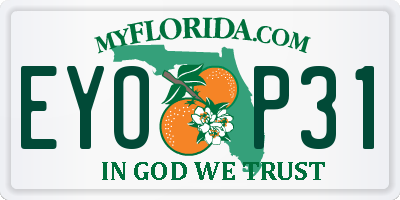 FL license plate EYOP31