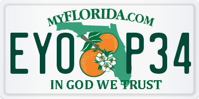 FL license plate EYOP34