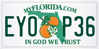 FL license plate EYOP36