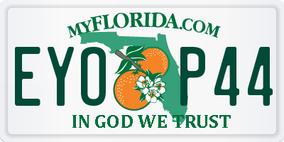 FL license plate EYOP44
