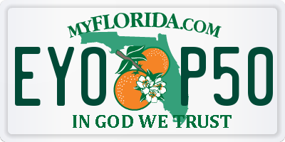 FL license plate EYOP50