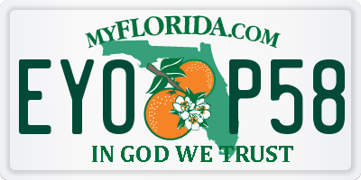 FL license plate EYOP58