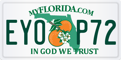 FL license plate EYOP72
