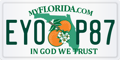 FL license plate EYOP87