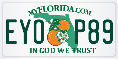 FL license plate EYOP89