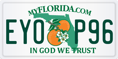 FL license plate EYOP96