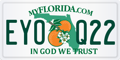 FL license plate EYOQ22