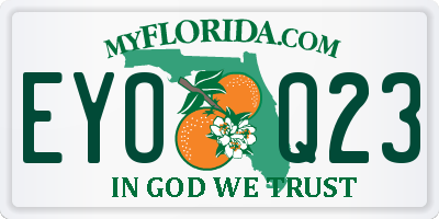 FL license plate EYOQ23