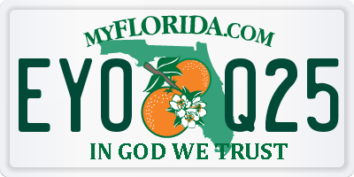 FL license plate EYOQ25